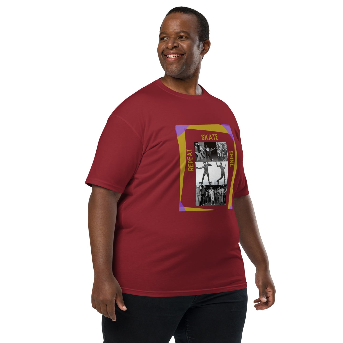 Skate Legends Men’s Premium Heavy Weight Tee - Purple Frame