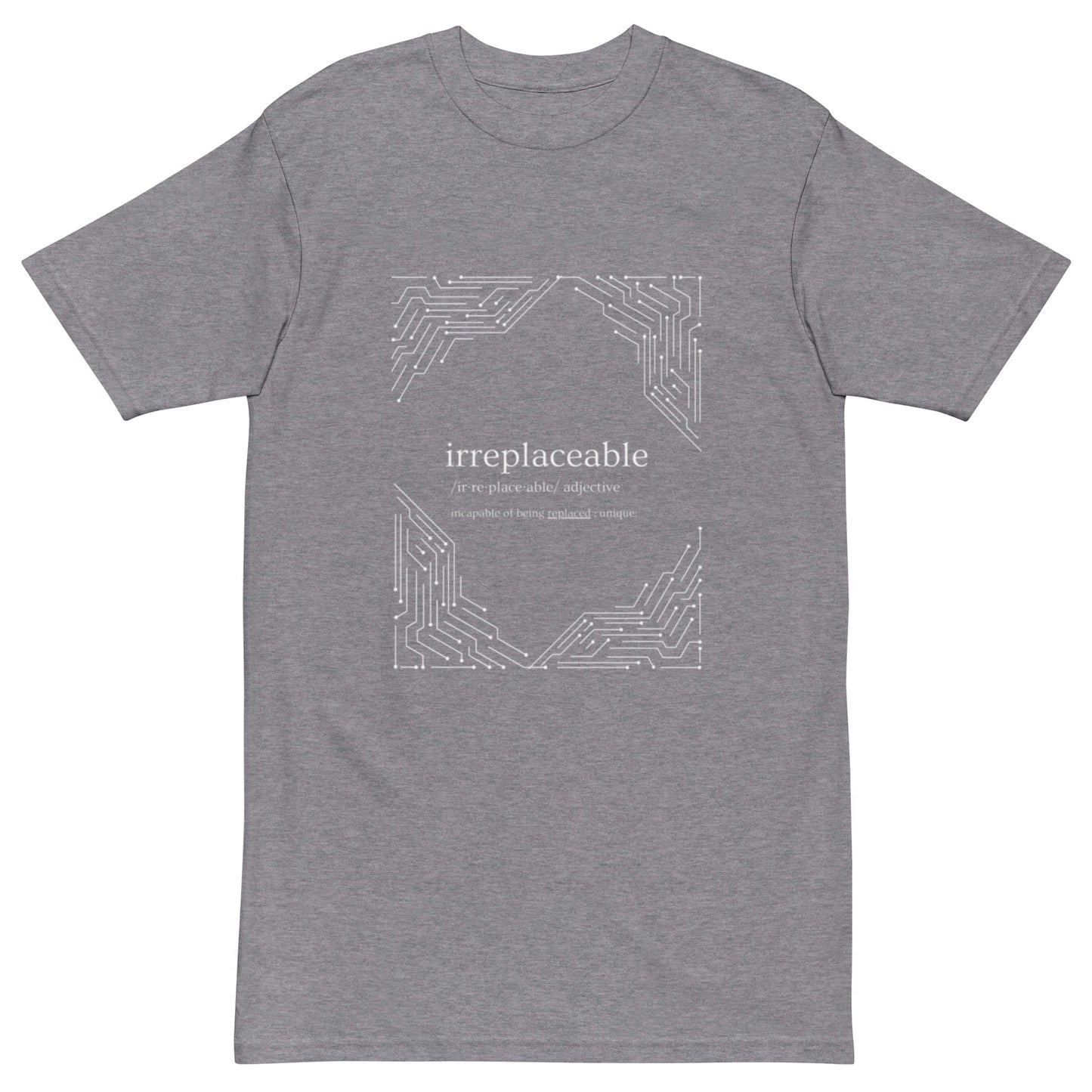 Irreplaceable "Tech" Human Being Men's Heavy Weight Tee