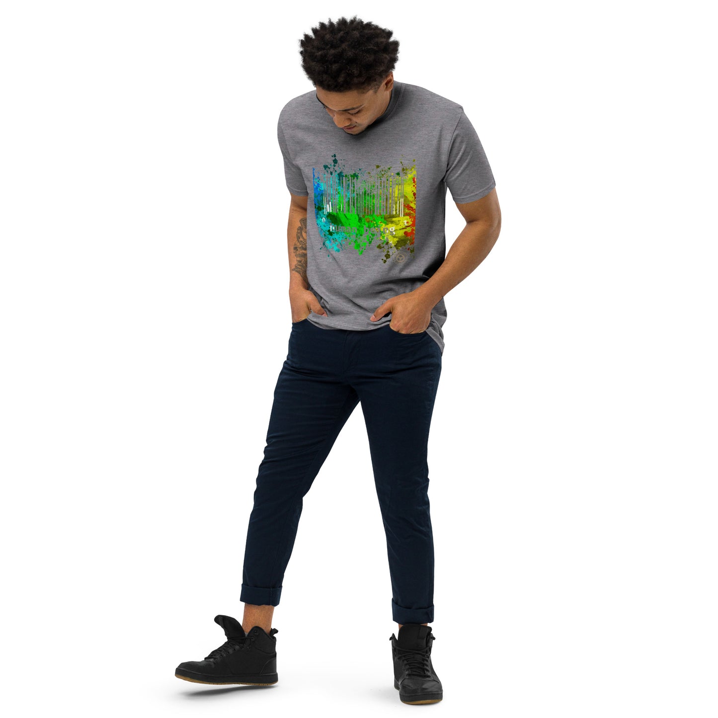 Human Being UPC Splatter Matter Men’s Premium Heavyweight Tee