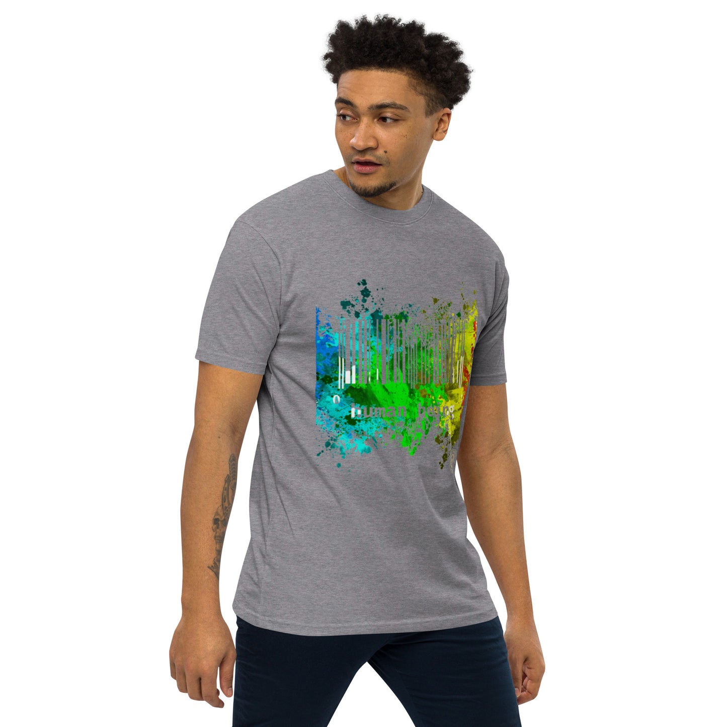 Human Being UPC Splatter Matter Men’s Premium Heavyweight Tee