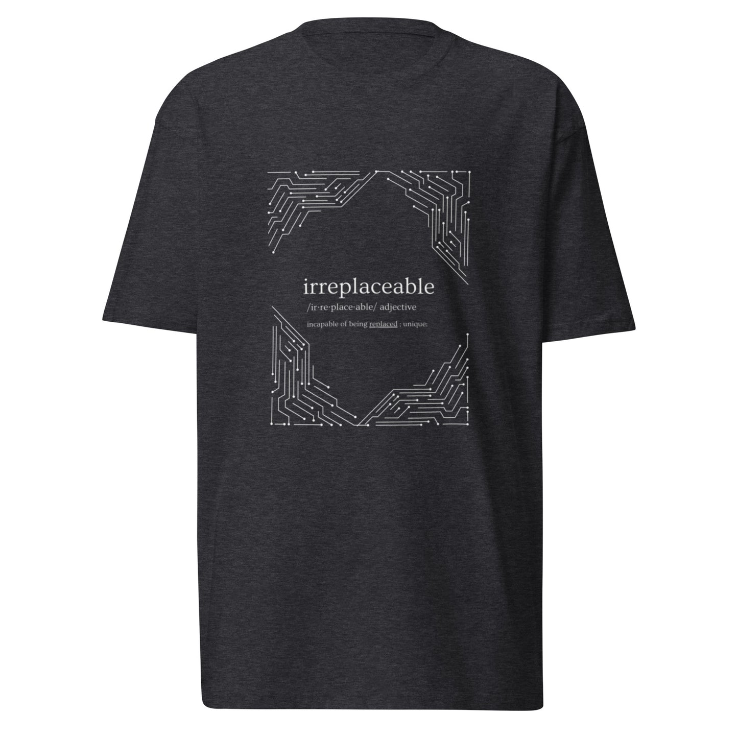 Irreplaceable "Tech" Human Being Men's Heavy Weight Tee