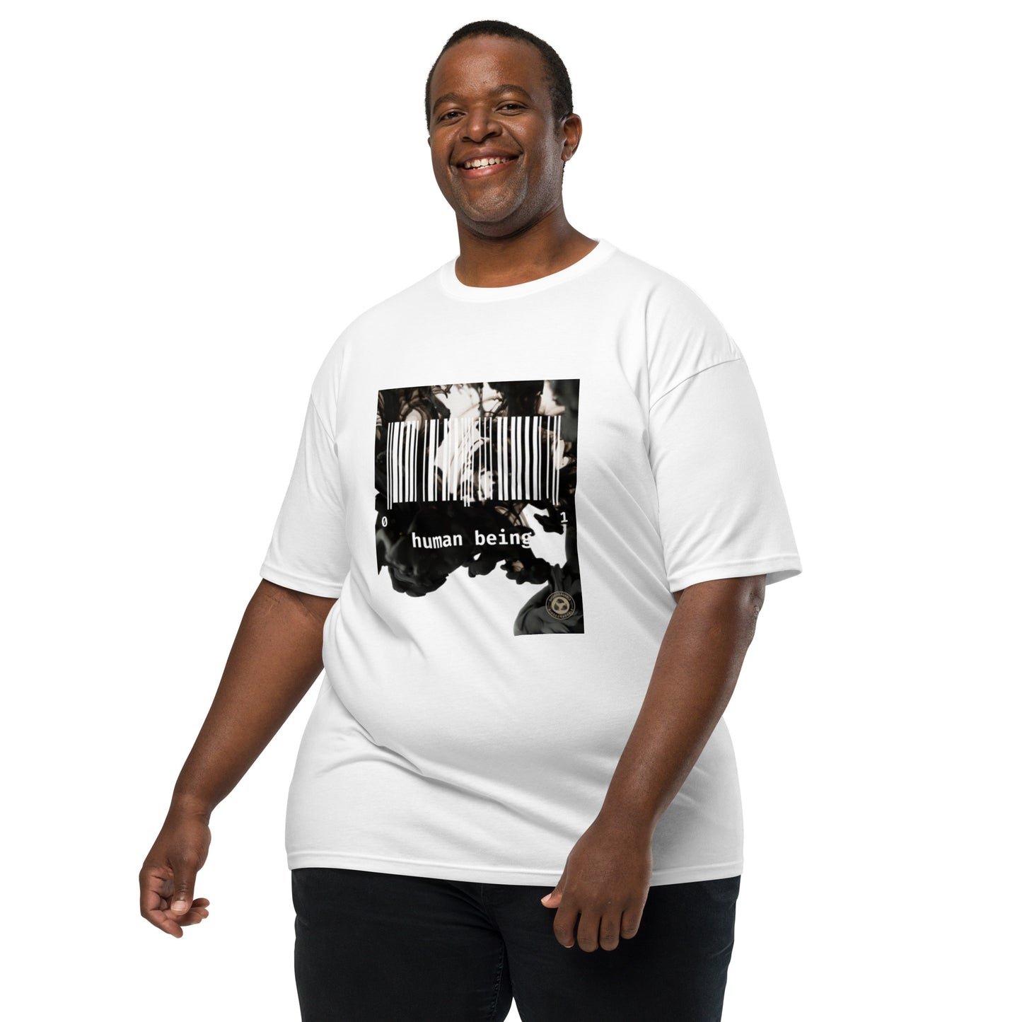 Human Being Blk n White Haze Men’s Premium Heavyweight Tee