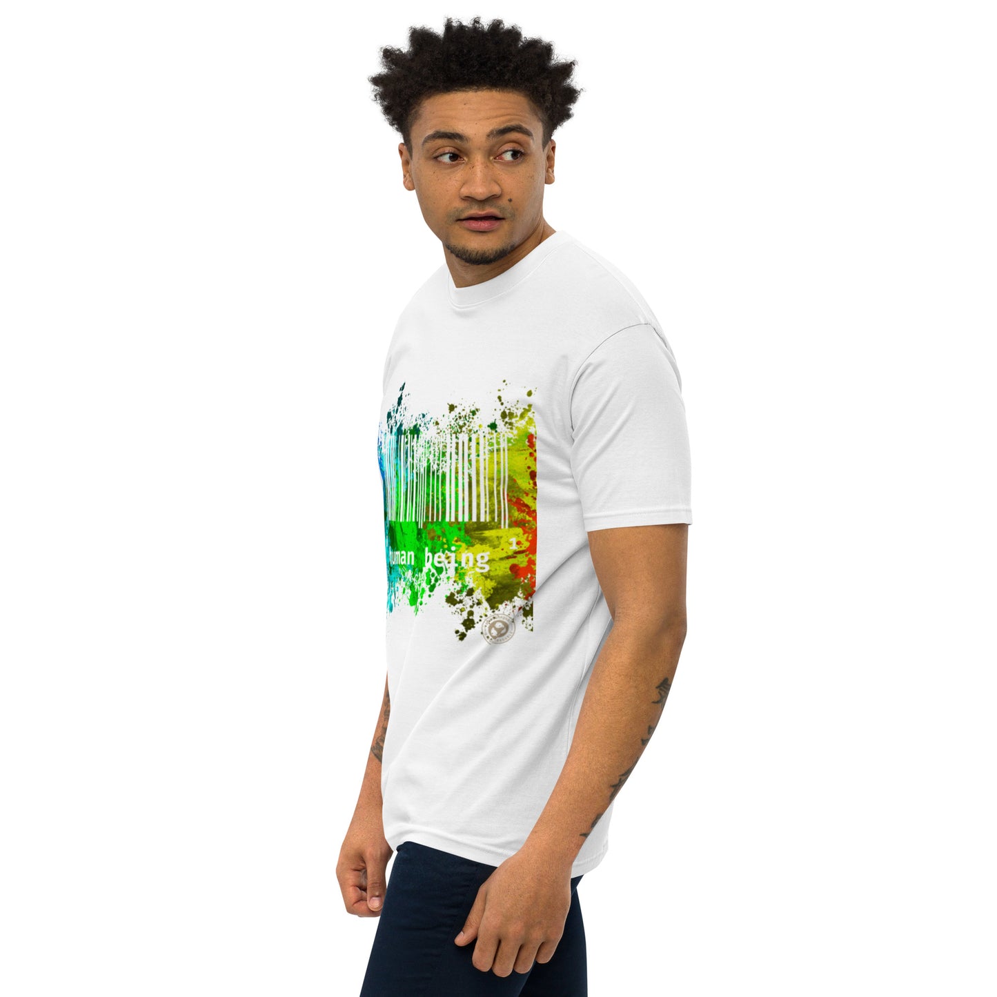 Human Being UPC Splatter Matter Men’s Premium Heavyweight Tee