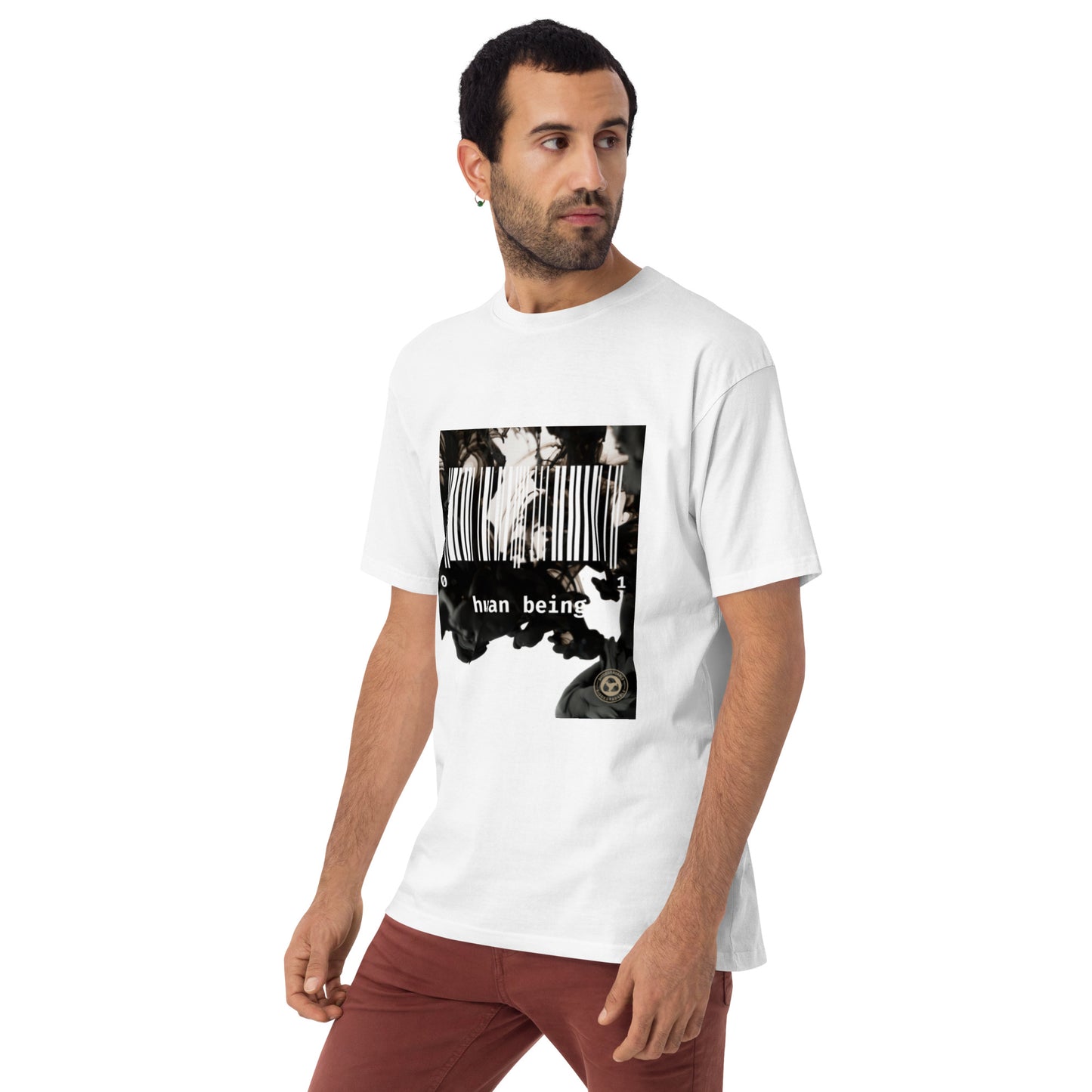 Human Being Blk n White Haze Men’s Premium Heavyweight Tee