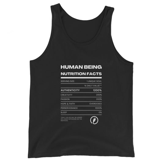 Human Being Nutrition Facts Unisex Tank Top