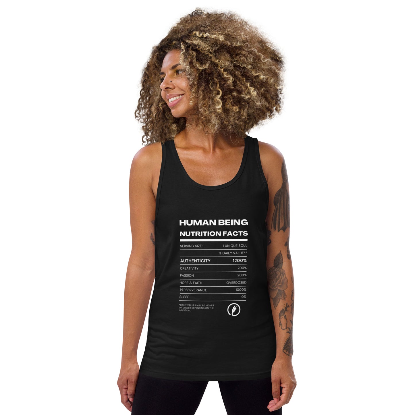 Human Being Nutrition Facts Unisex Tank Top