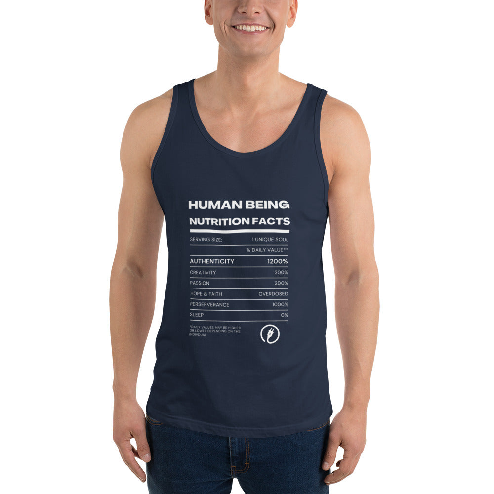 Human Being Nutrition Facts Unisex Tank Top