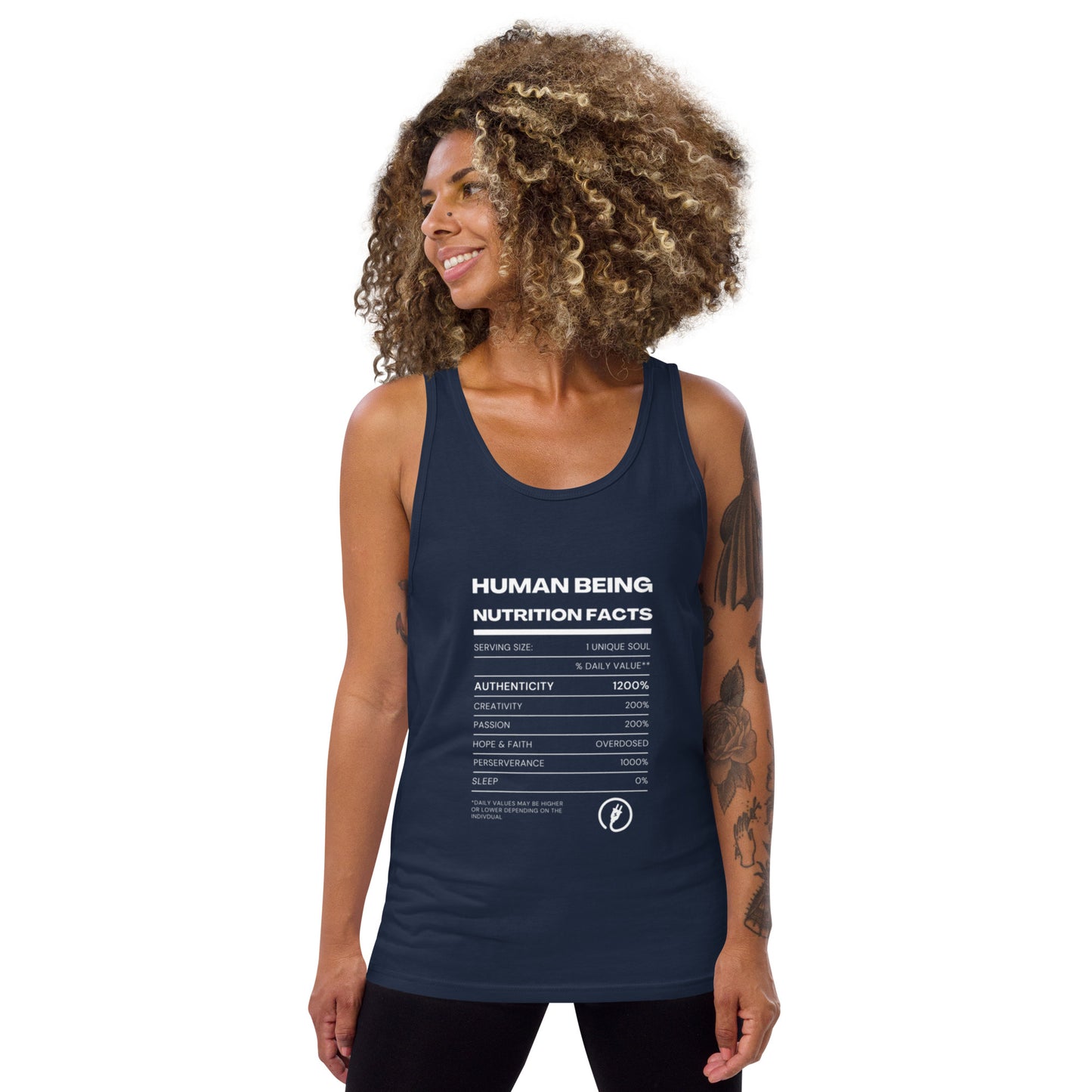 Human Being Nutrition Facts Unisex Tank Top