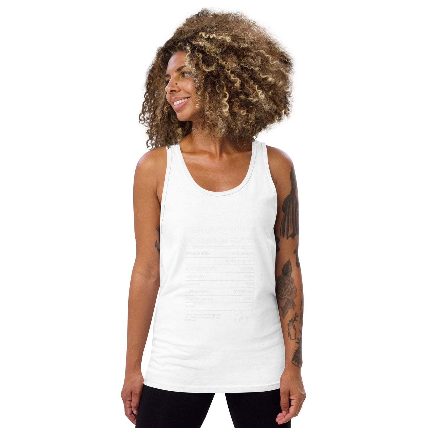 Human Being Nutrition Facts Unisex Tank Top