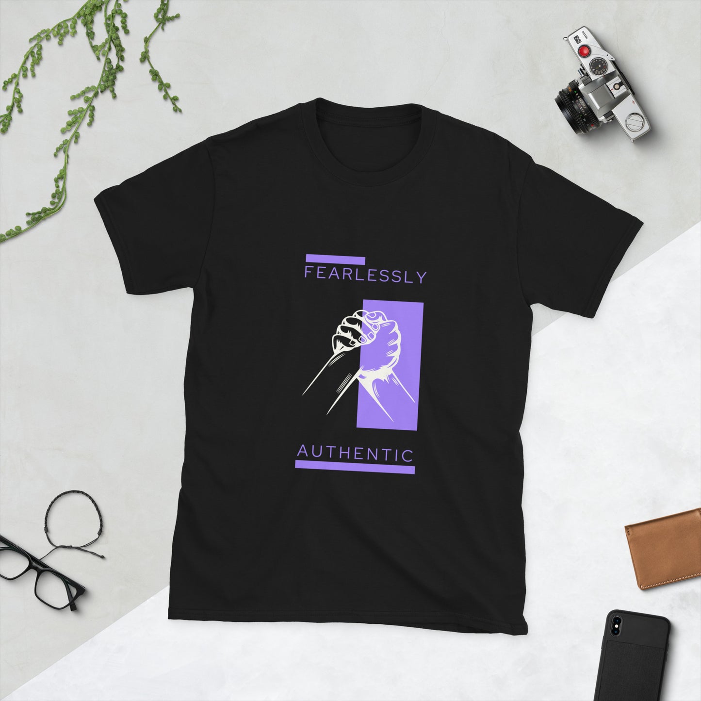 Fearlessly Authentic Short-Sleeve Unisex T-Shirt - Purple Promise