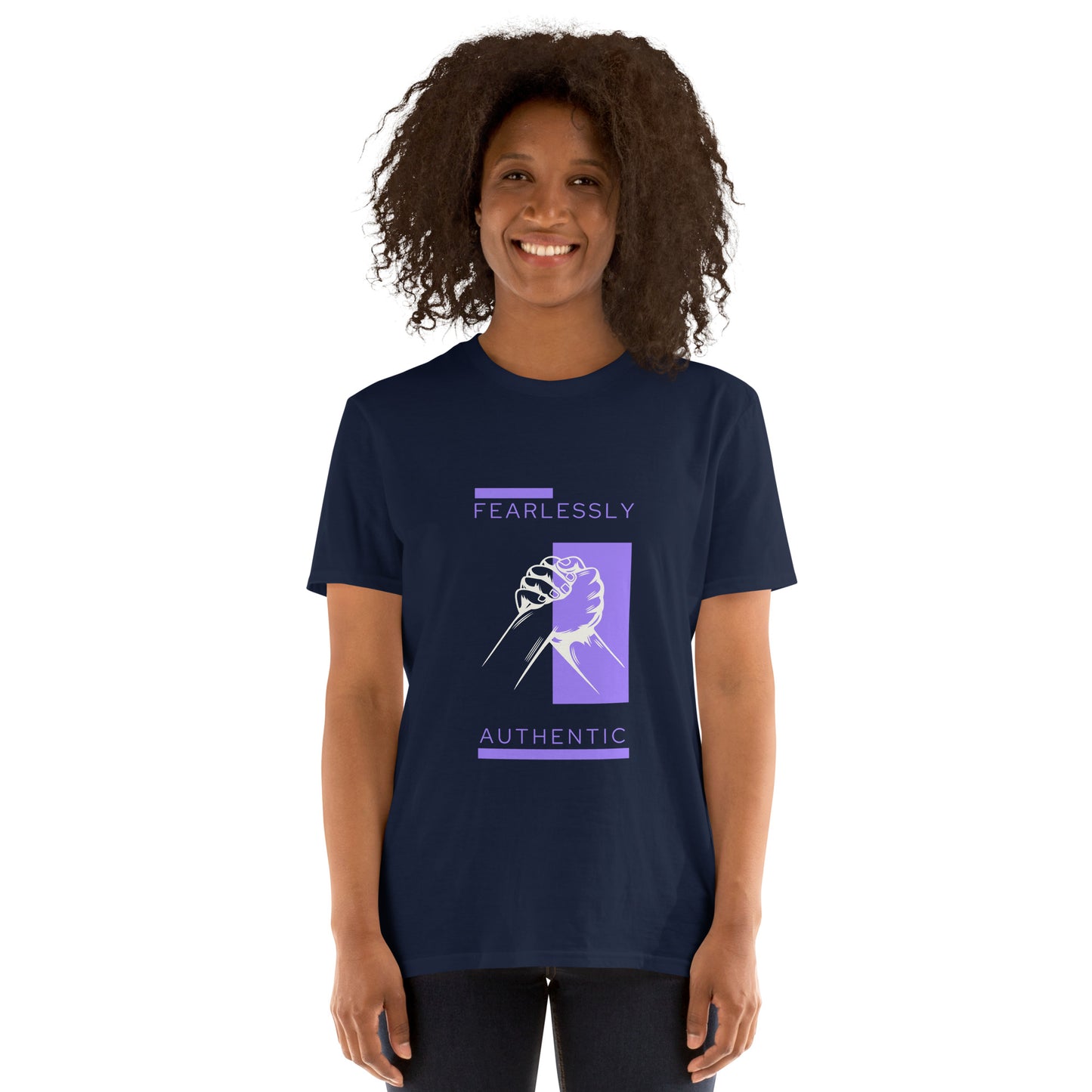 Fearlessly Authentic Short-Sleeve Unisex T-Shirt - Purple Promise