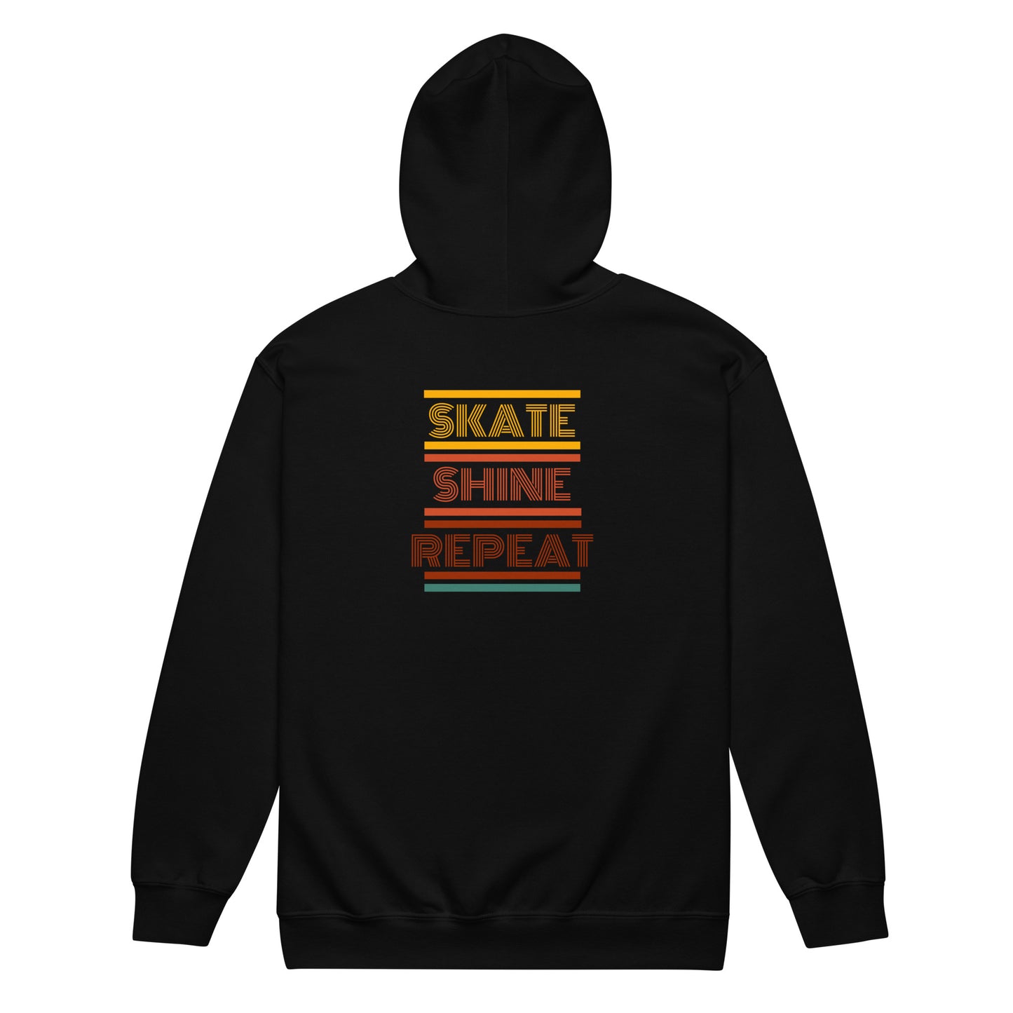 Human Being UPC - Skate Shine Repeat Unisex Heavy Blend Zip Front Retro' Hoodie