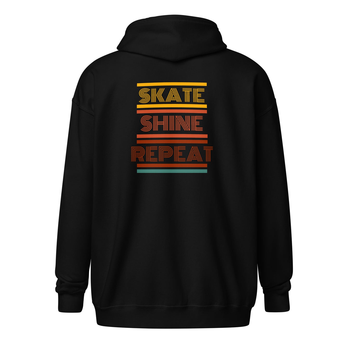 Human Being UPC - Skate Shine Repeat Unisex Heavy Blend Zip Front Retro' Hoodie