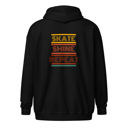 Skate Shine Repeat Unisex Heavy Blend Zip Hoodie