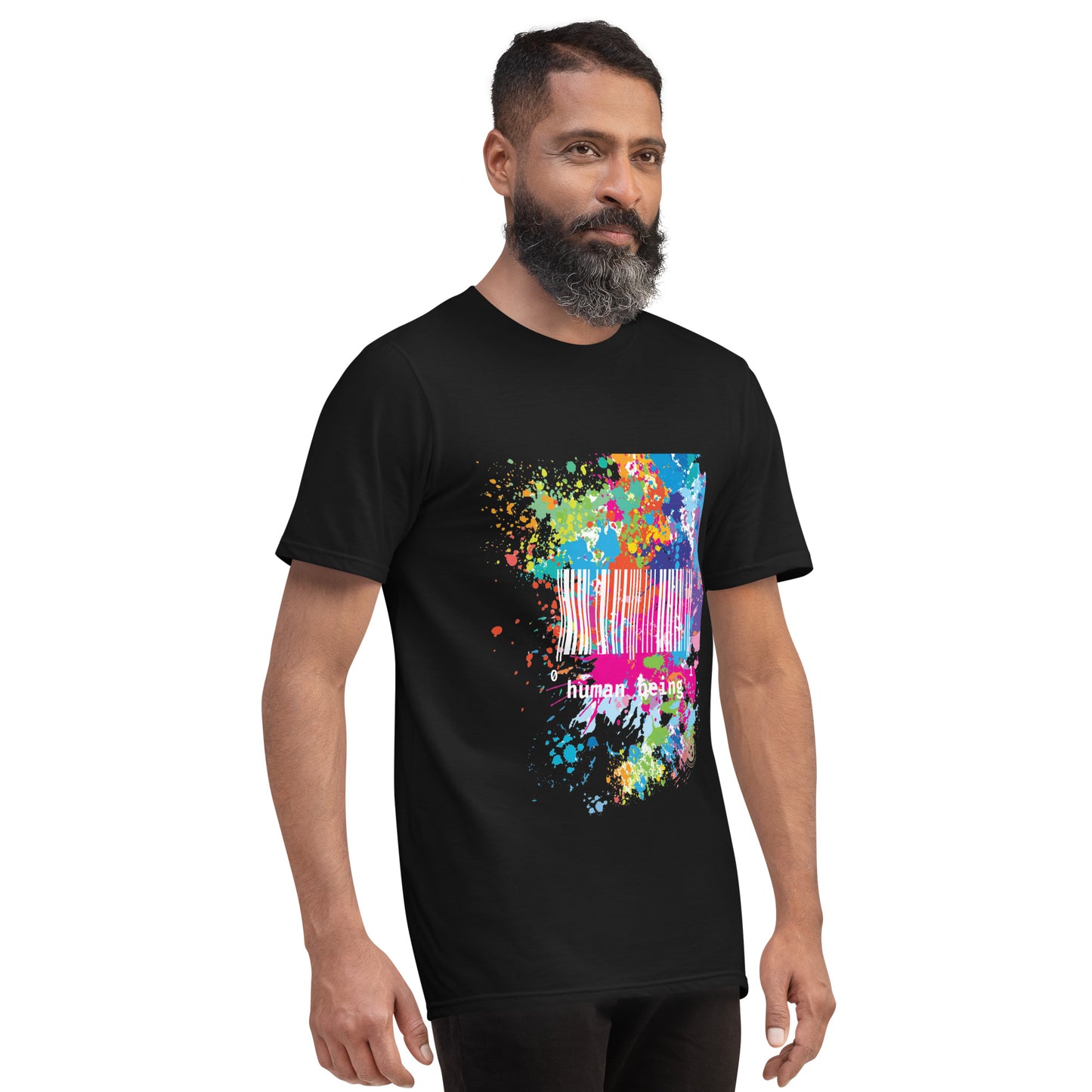 Fuschia Paint Splatter Short-Sleeve Unisex Tee