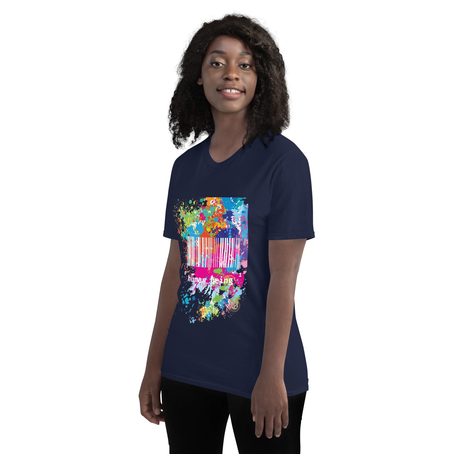 Fuschia Paint Splatter Short-Sleeve Unisex Tee