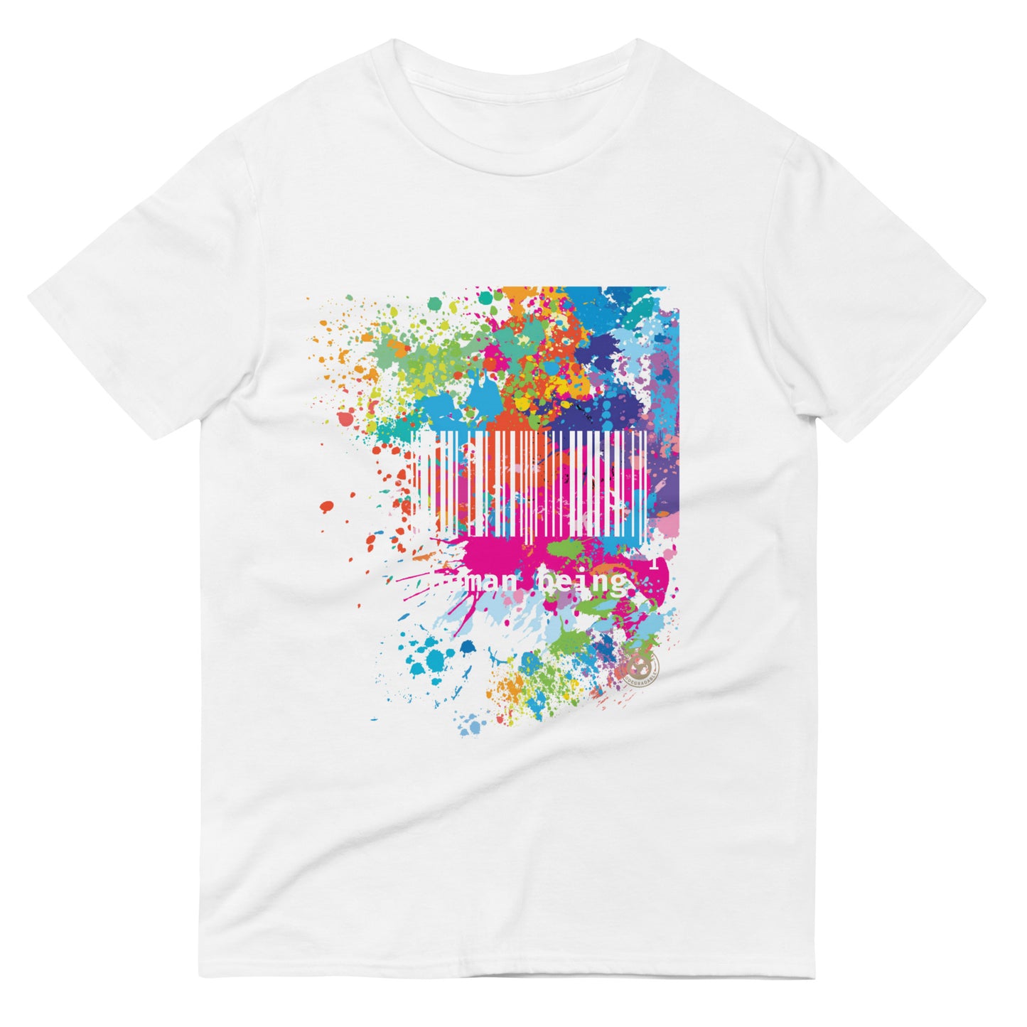 Fuschia Paint Splatter Short-Sleeve Unisex Tee