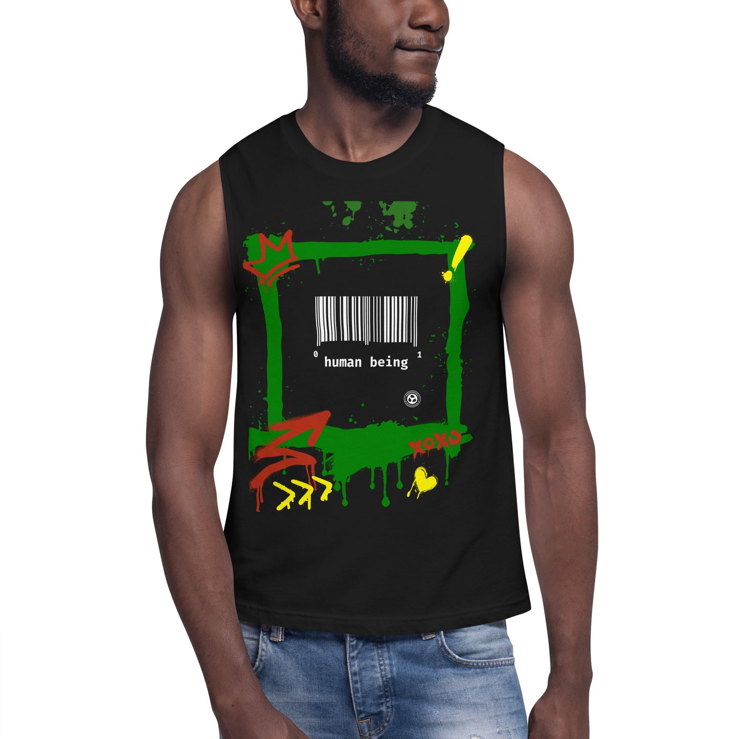 Human Collective Graffiti Muscle Shirt