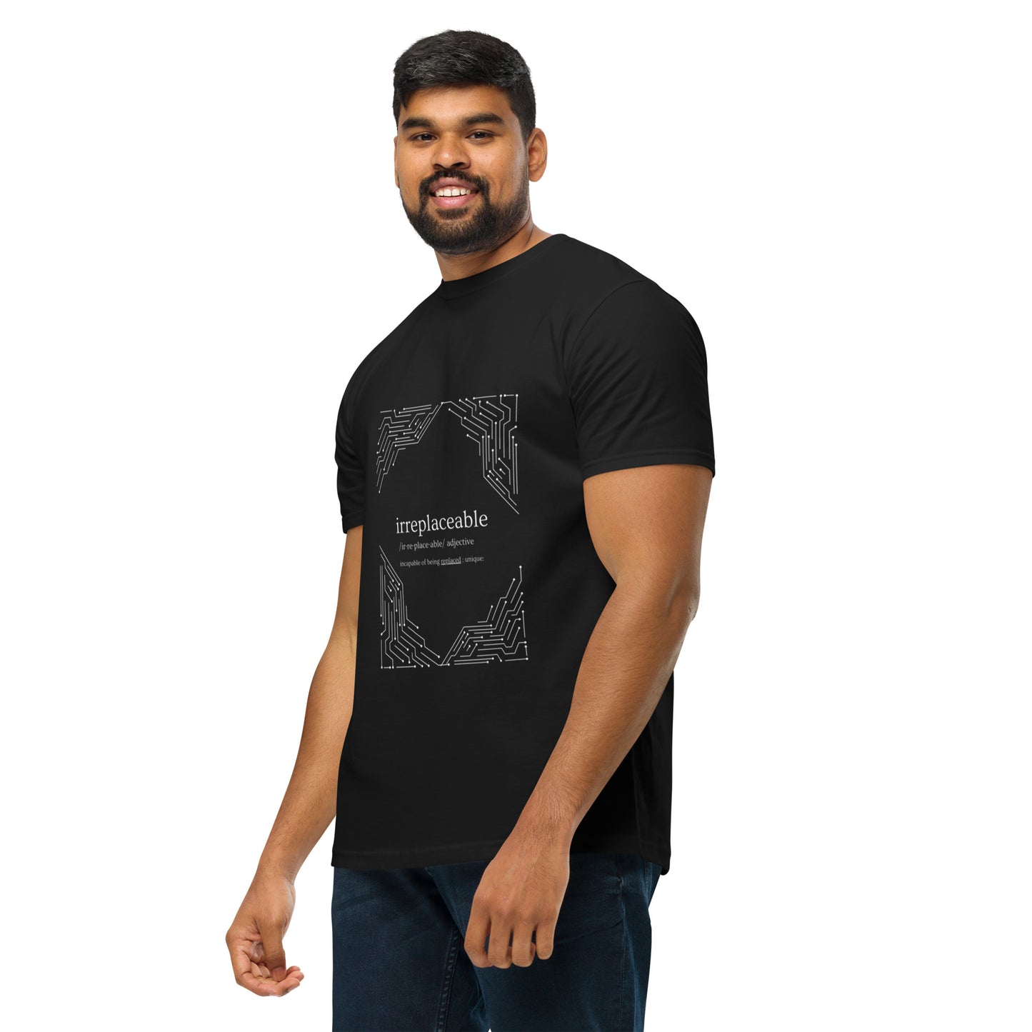 Irreplaceable "Tech" Human Being Unisex Organic Tee