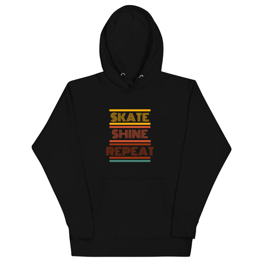 Skate Shine Repeat 'Retro' Unisex Hoodie