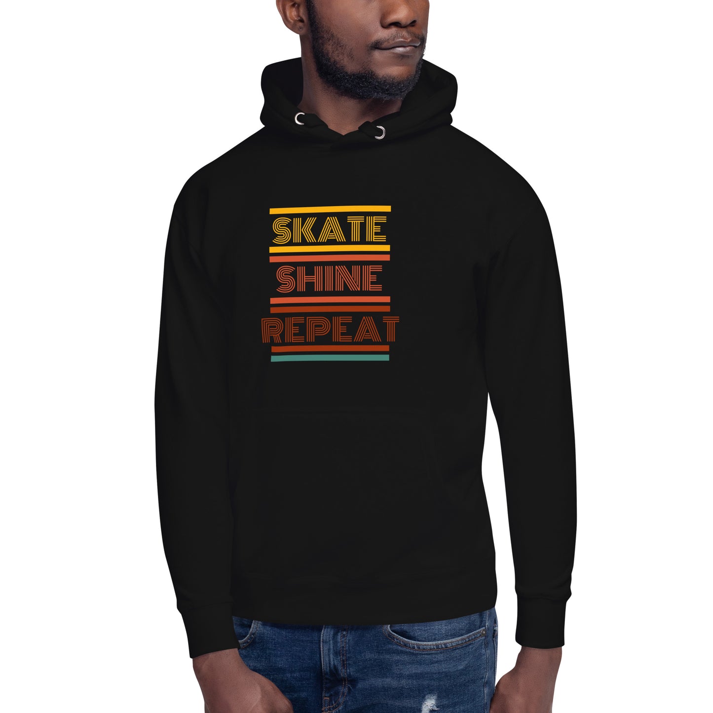 Skate Shine Repeat 'Retro' Unisex Hoodie