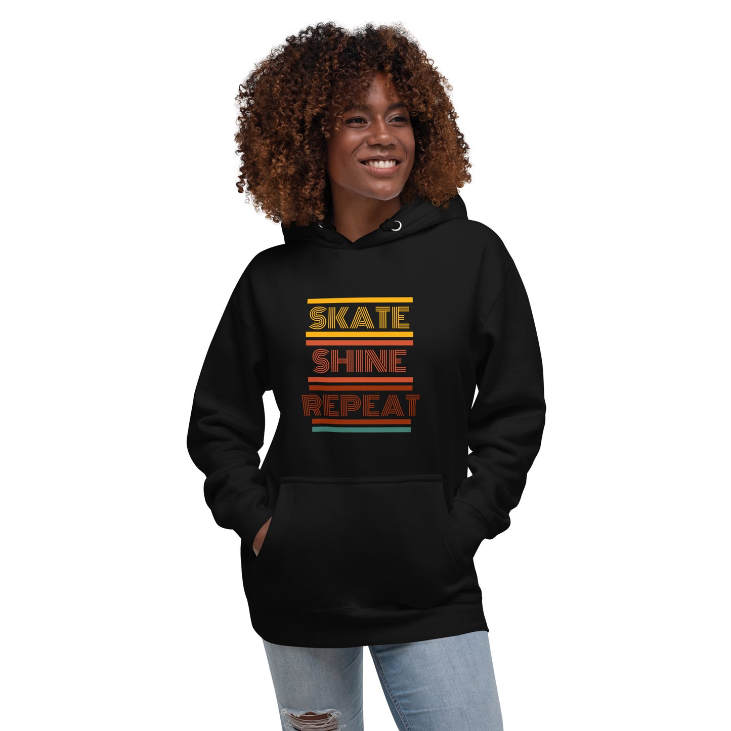 Skate Shine Repeat 'Retro' Unisex Hoodie