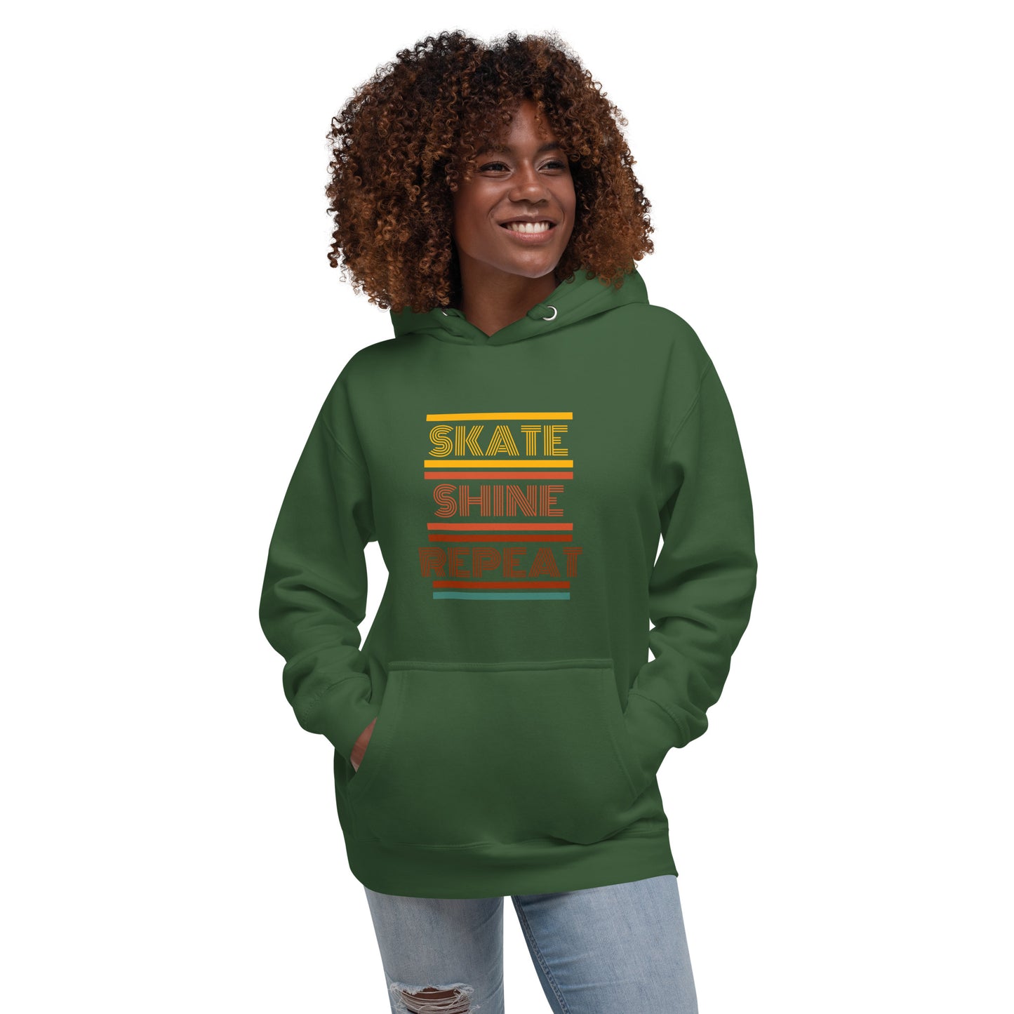 Skate Shine Repeat 'Retro' Unisex Hoodie