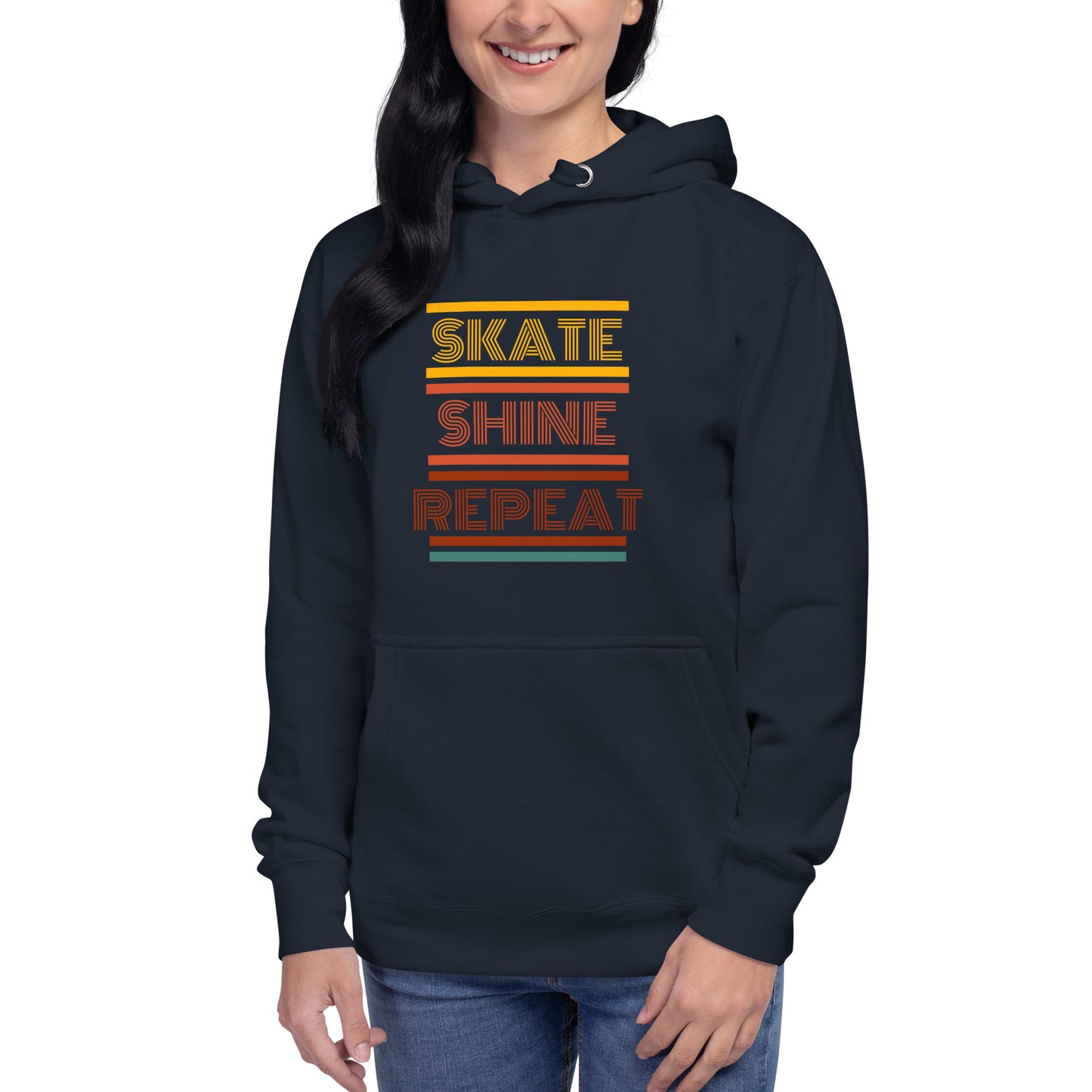 Skate Shine Repeat 'Retro' Unisex Hoodie