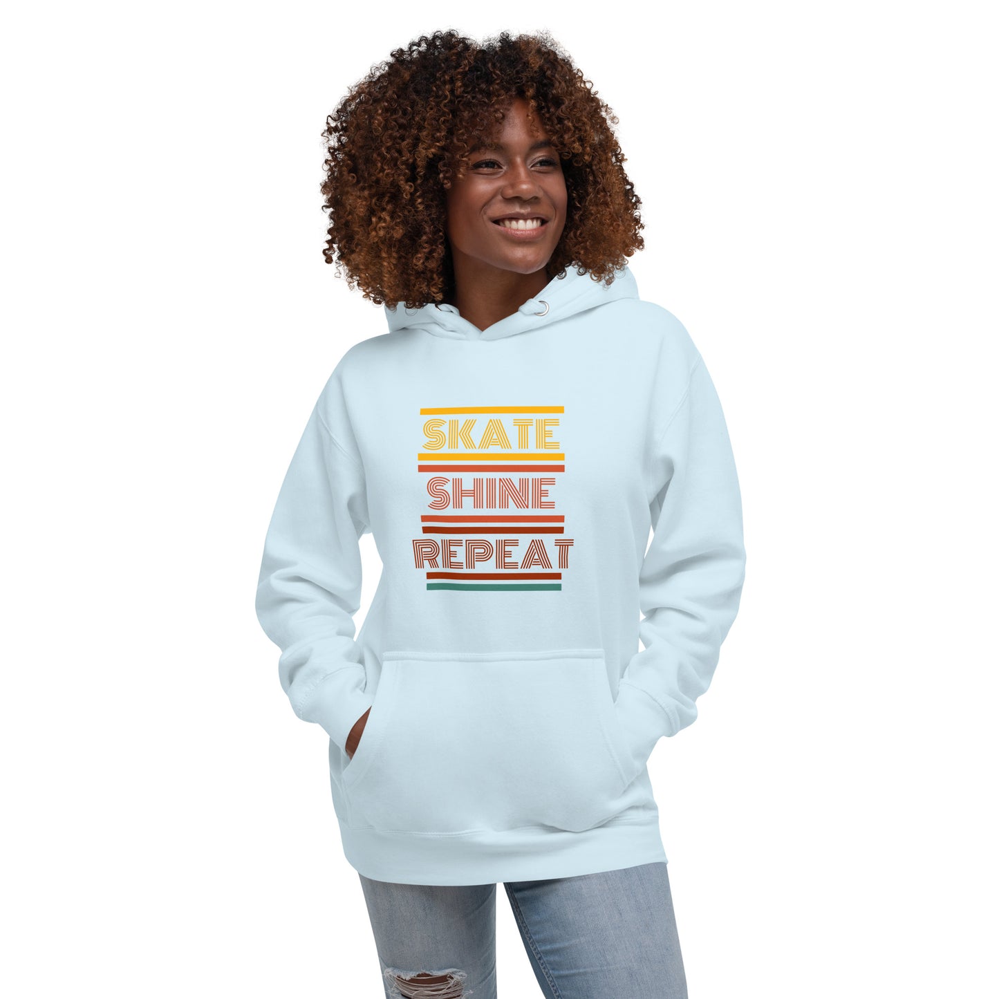 Skate Shine Repeat 'Retro' Unisex Hoodie