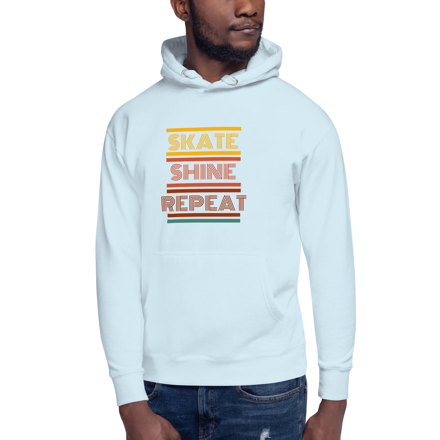 Skate Shine Repeat 'Retro' Unisex Hoodie