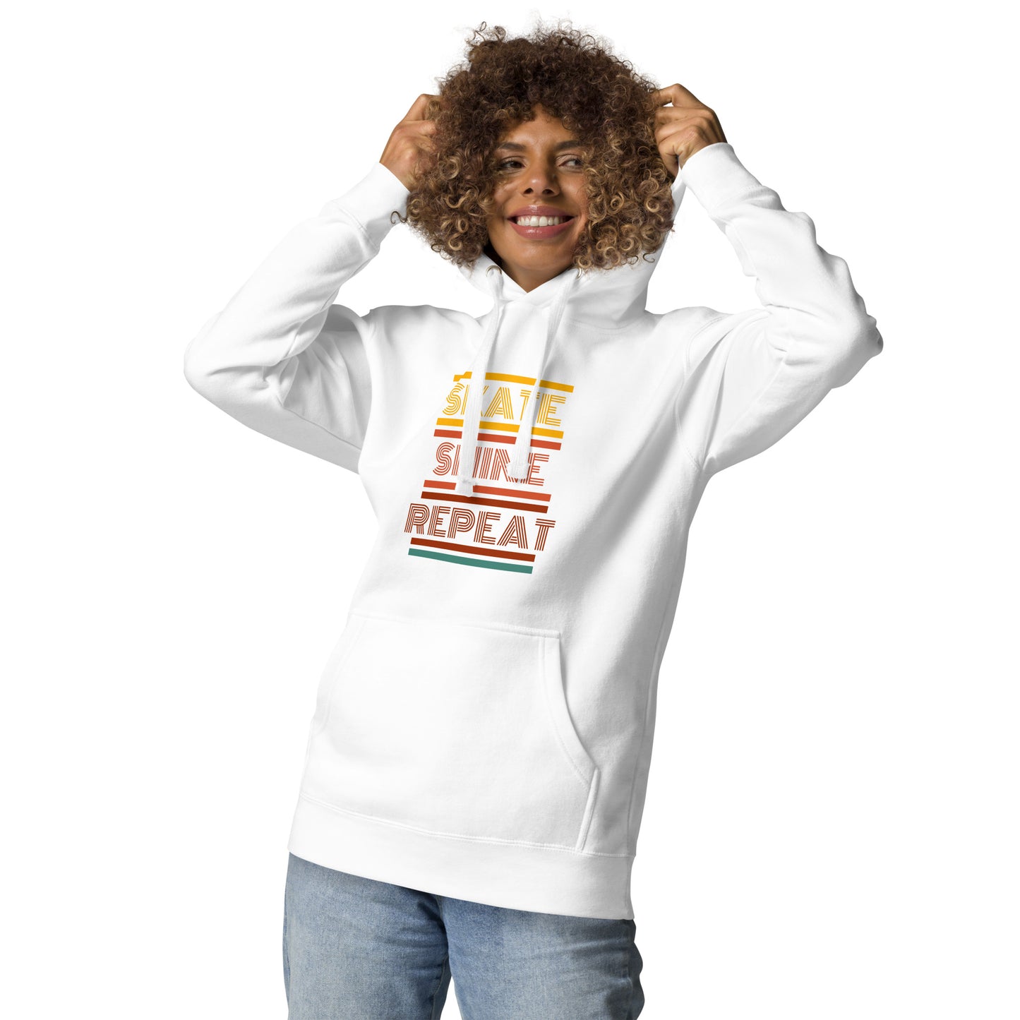 Skate Shine Repeat 'Retro' Unisex Hoodie