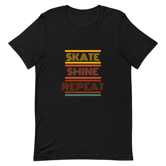 Skate Shine Repeat 'Retro' Unisex t-shirt