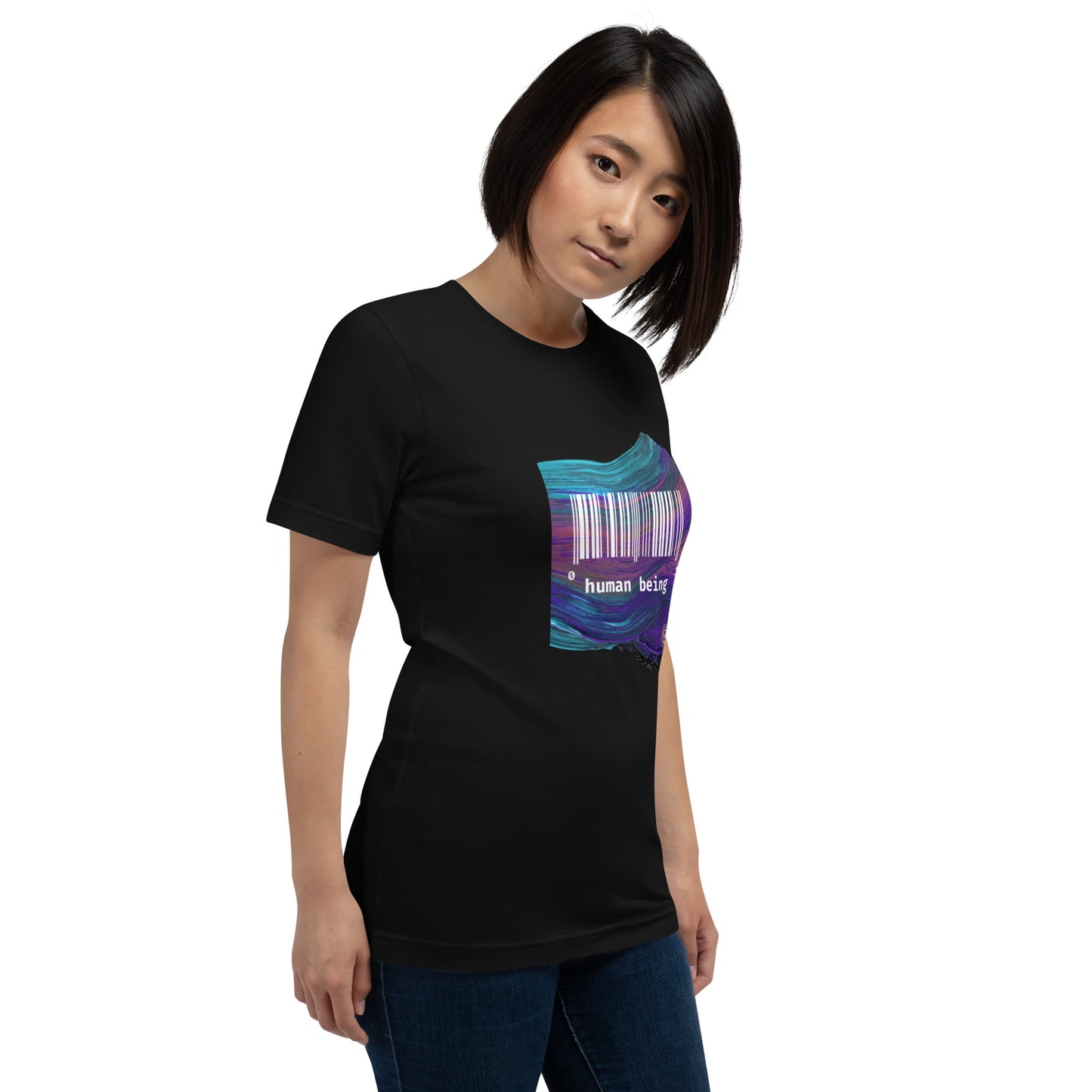 Human Being UPC Purple Stroke Unisex T-shirt