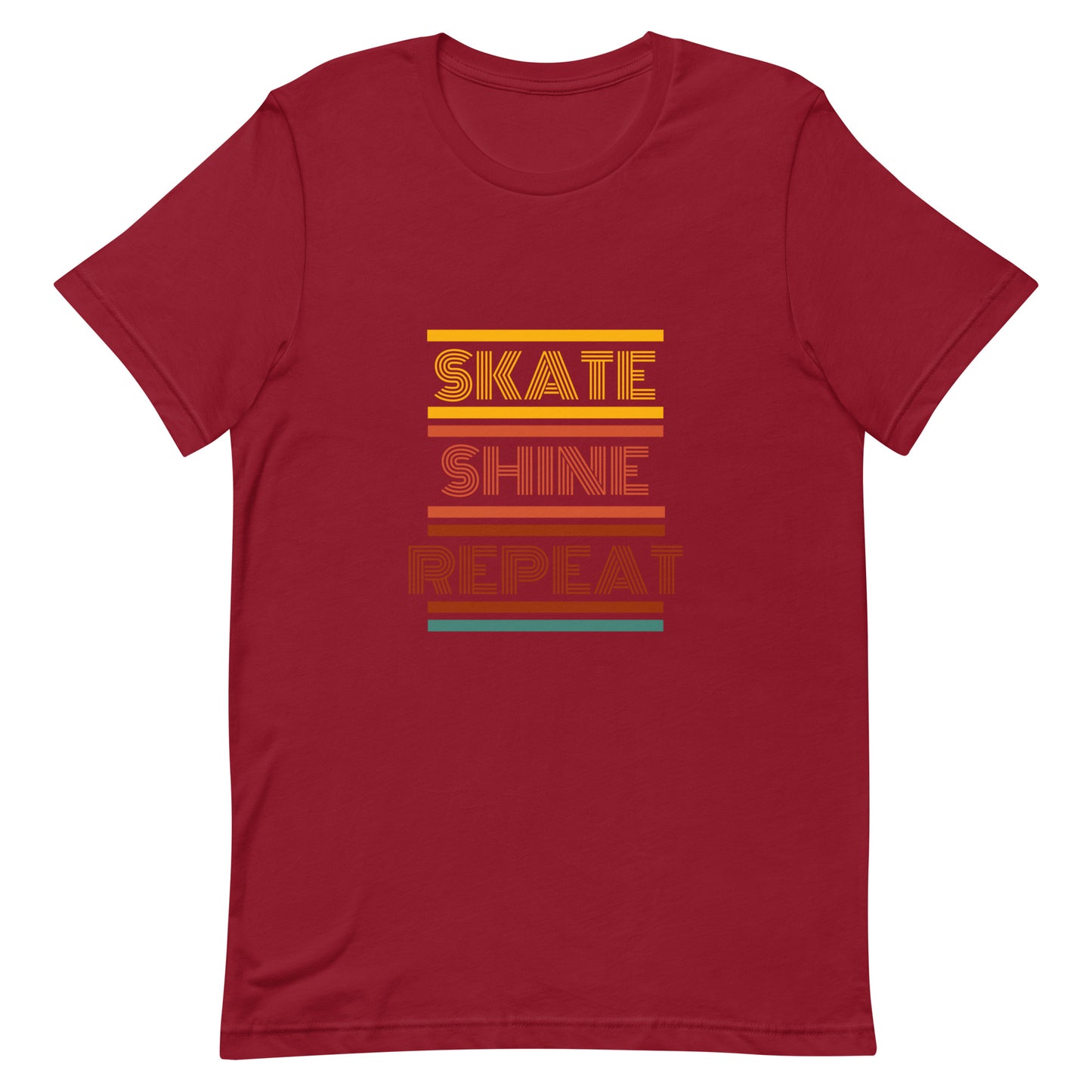 Skate Shine Repeat 'Retro' Unisex t-shirt