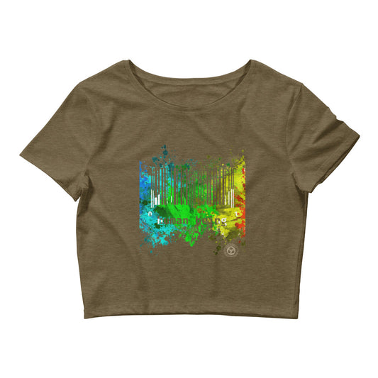 Human Being Paint Splatter Women’s Crop Tee