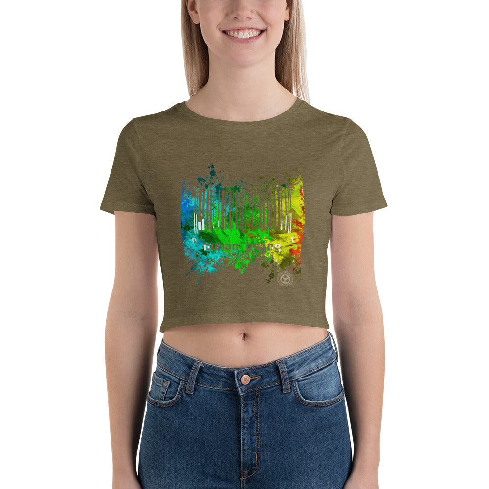 Human Being Paint Splatter Women’s Crop Tee