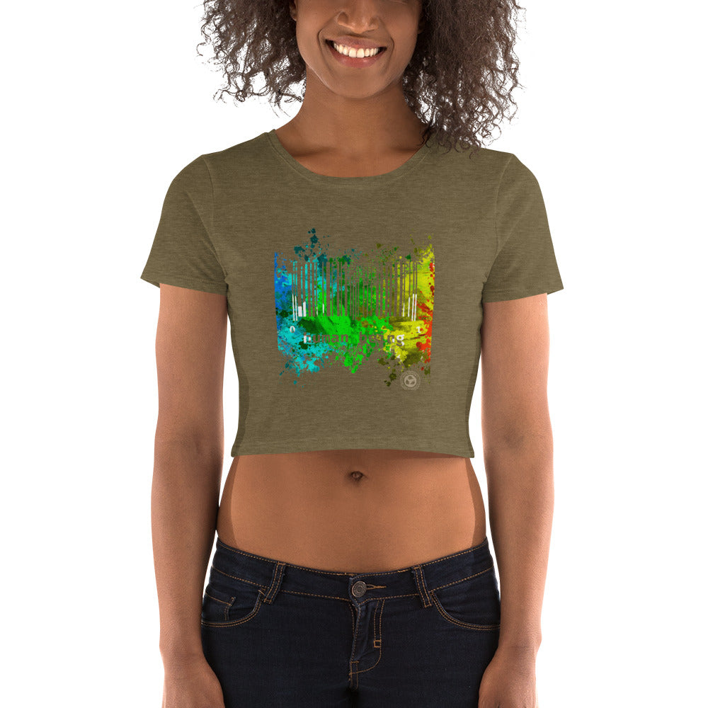 Human Being Paint Splatter Women’s Crop Tee