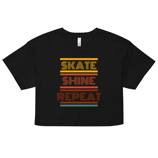 Retro Skate Shine Repeat Women's Crop Top