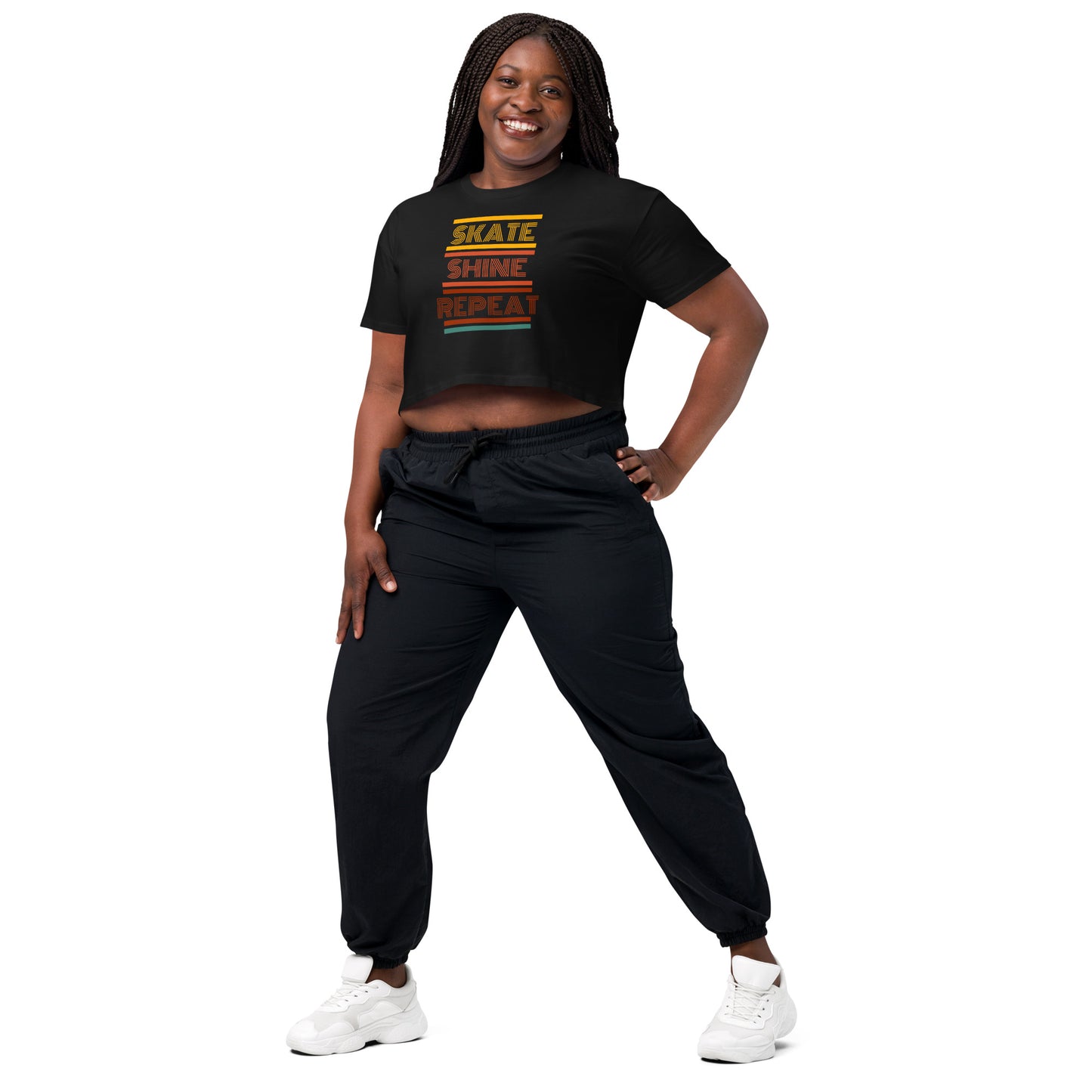 Retro Skate Shine Repeat Women's Crop Top