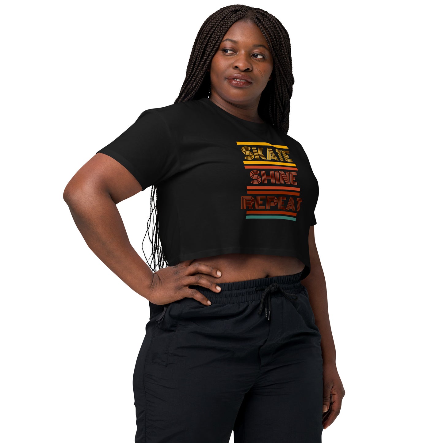 Retro Skate Shine Repeat Women's Crop Top