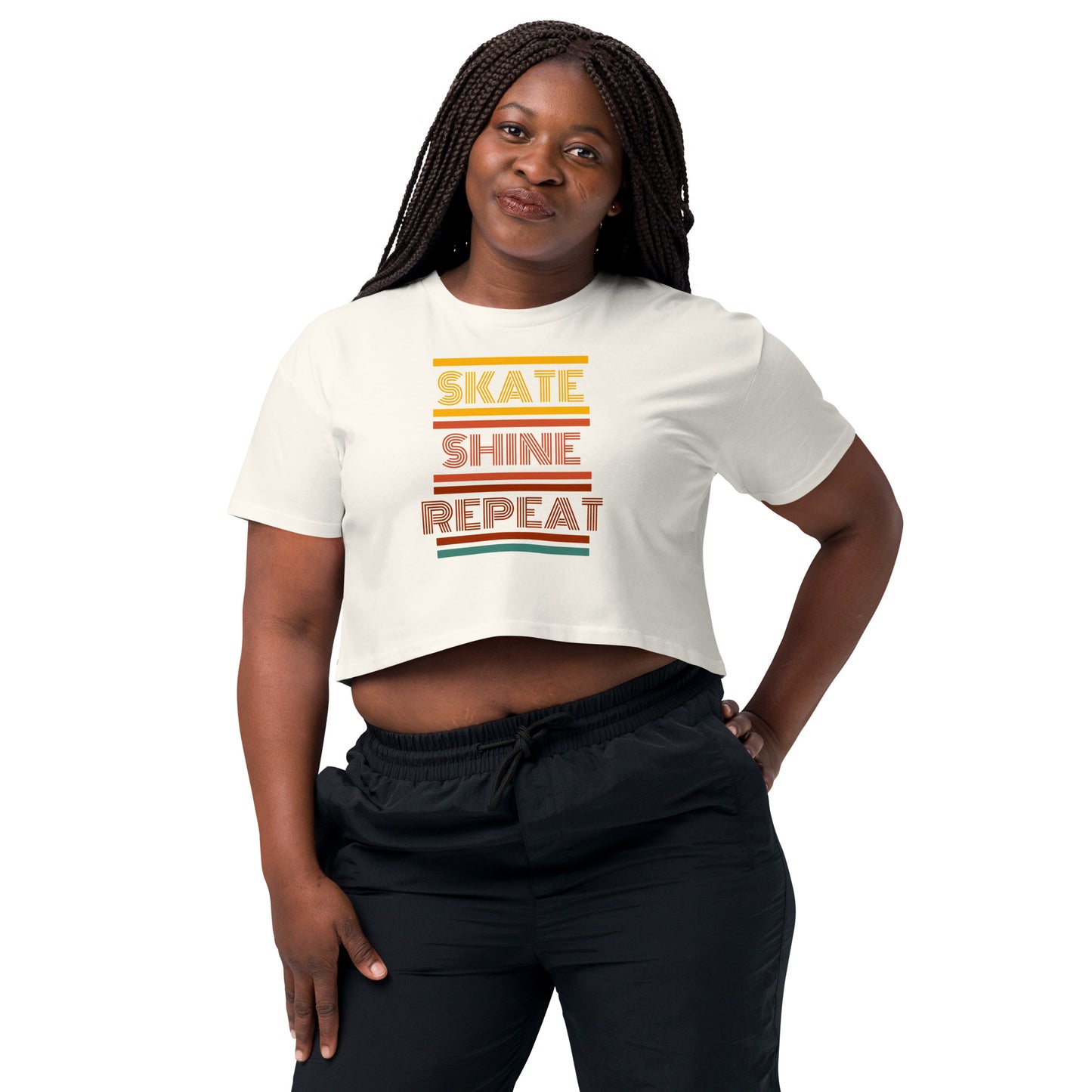 Retro Skate Shine Repeat Women's Crop Top