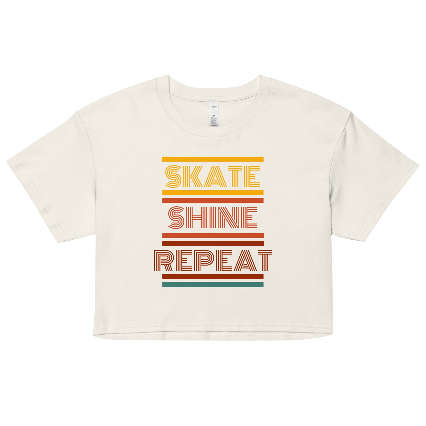 Retro Skate Shine Repeat Women's Crop Top