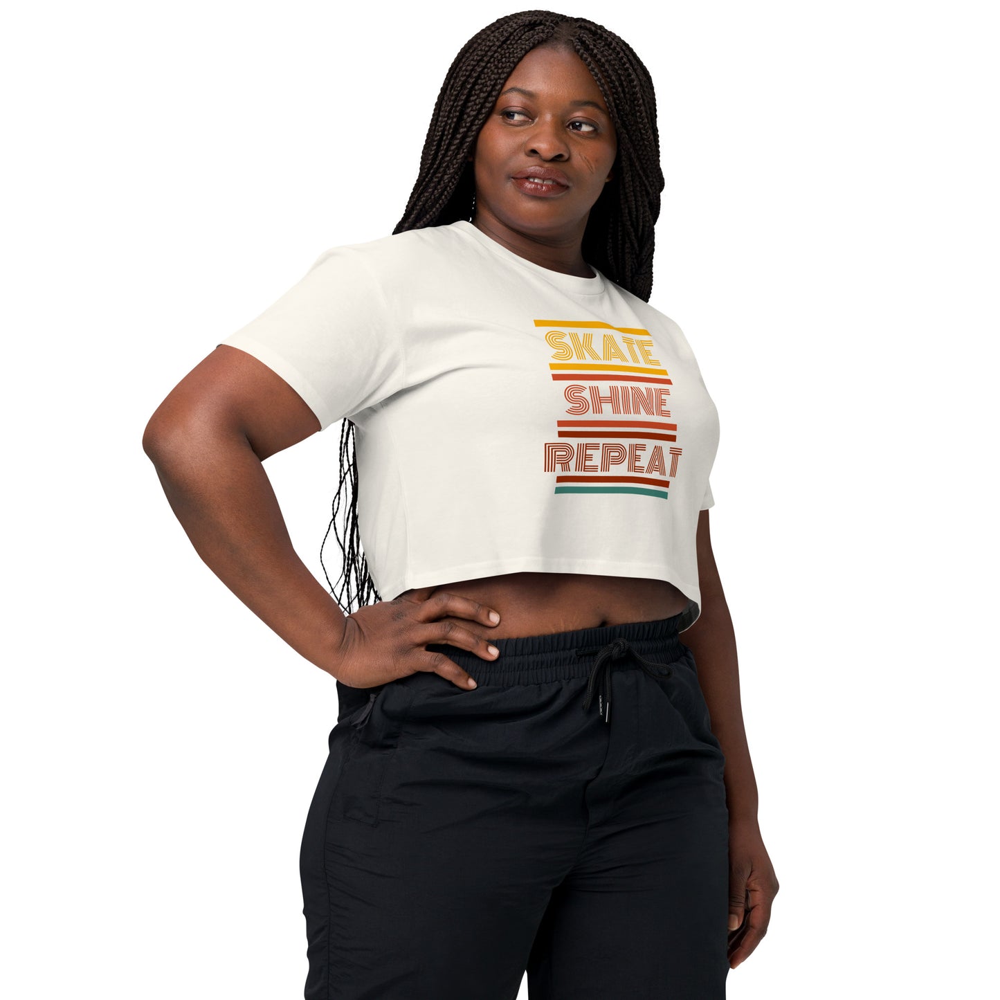 Retro Skate Shine Repeat Women's Crop Top