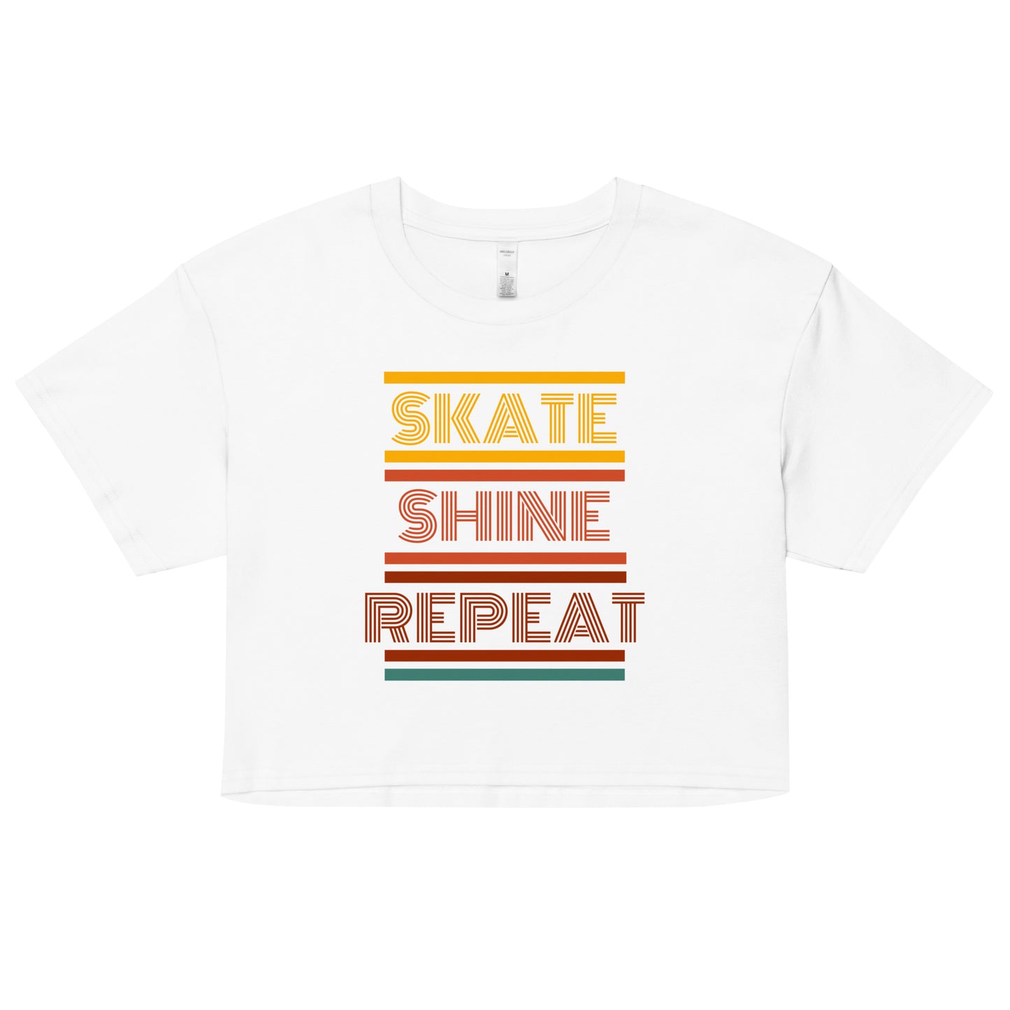 Retro Skate Shine Repeat Women's Crop Top