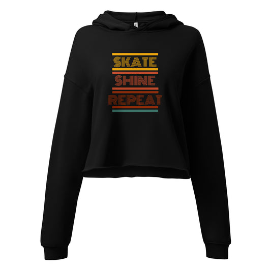 Human Being UPC - Skate Shine Repeat Unisex 'Retro' Crop Hoodie