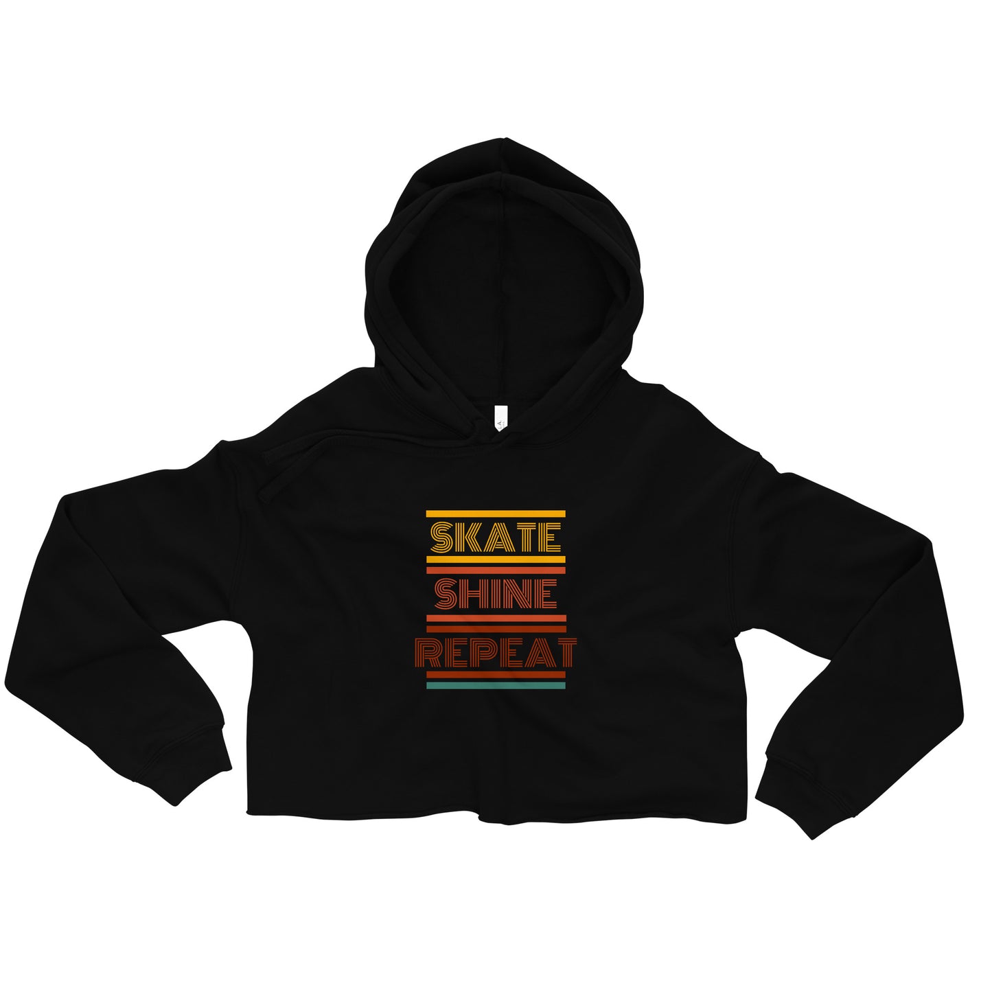 Human Being UPC - Skate Shine Repeat Unisex 'Retro' Crop Hoodie