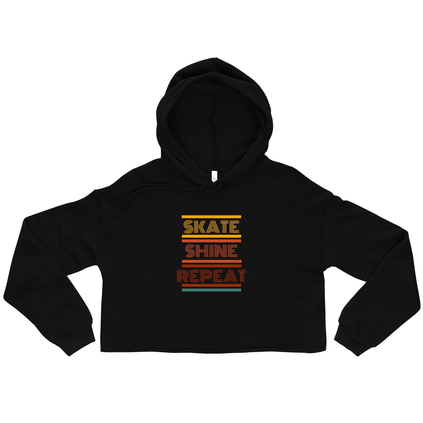 Human Being UPC - Skate Shine Repeat Unisex 'Retro' Crop Hoodie