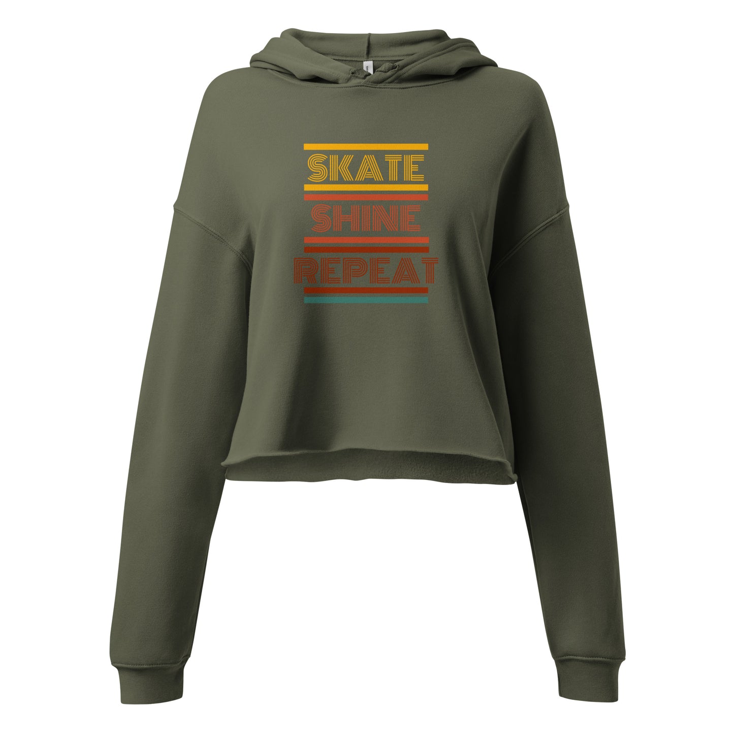 Human Being UPC - Skate Shine Repeat Unisex 'Retro' Crop Hoodie