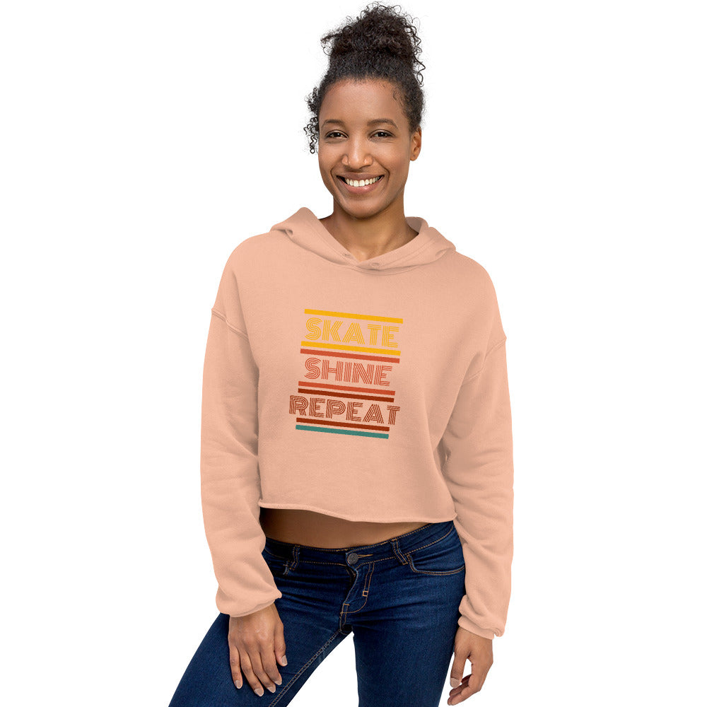 Human Being UPC - Skate Shine Repeat Unisex 'Retro' Crop Hoodie