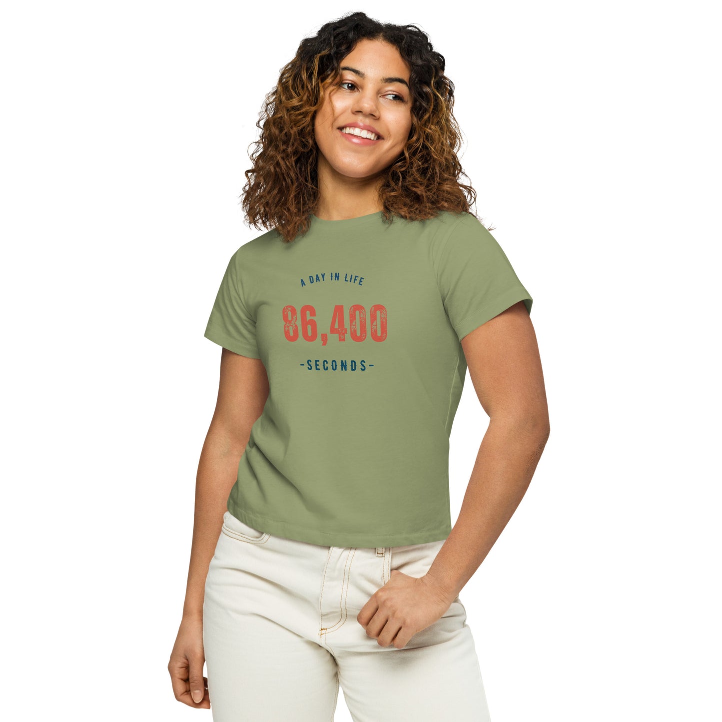 86,400 Women's High Waisted Earth Tone Tee